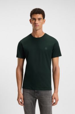 Hugo Boss Camiseta de punto de algodón con parche de logo