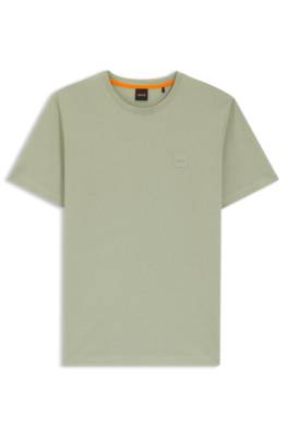 Cotton-jersey T-shirt with logo patch 1