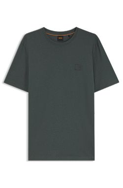 Cotton-jersey T-shirt with logo patch
