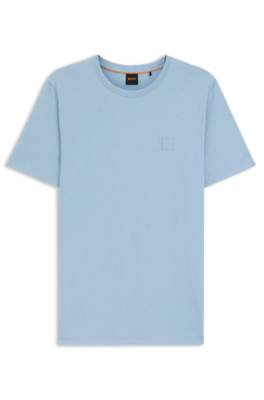 Cotton-jersey T-shirt with logo patch 4