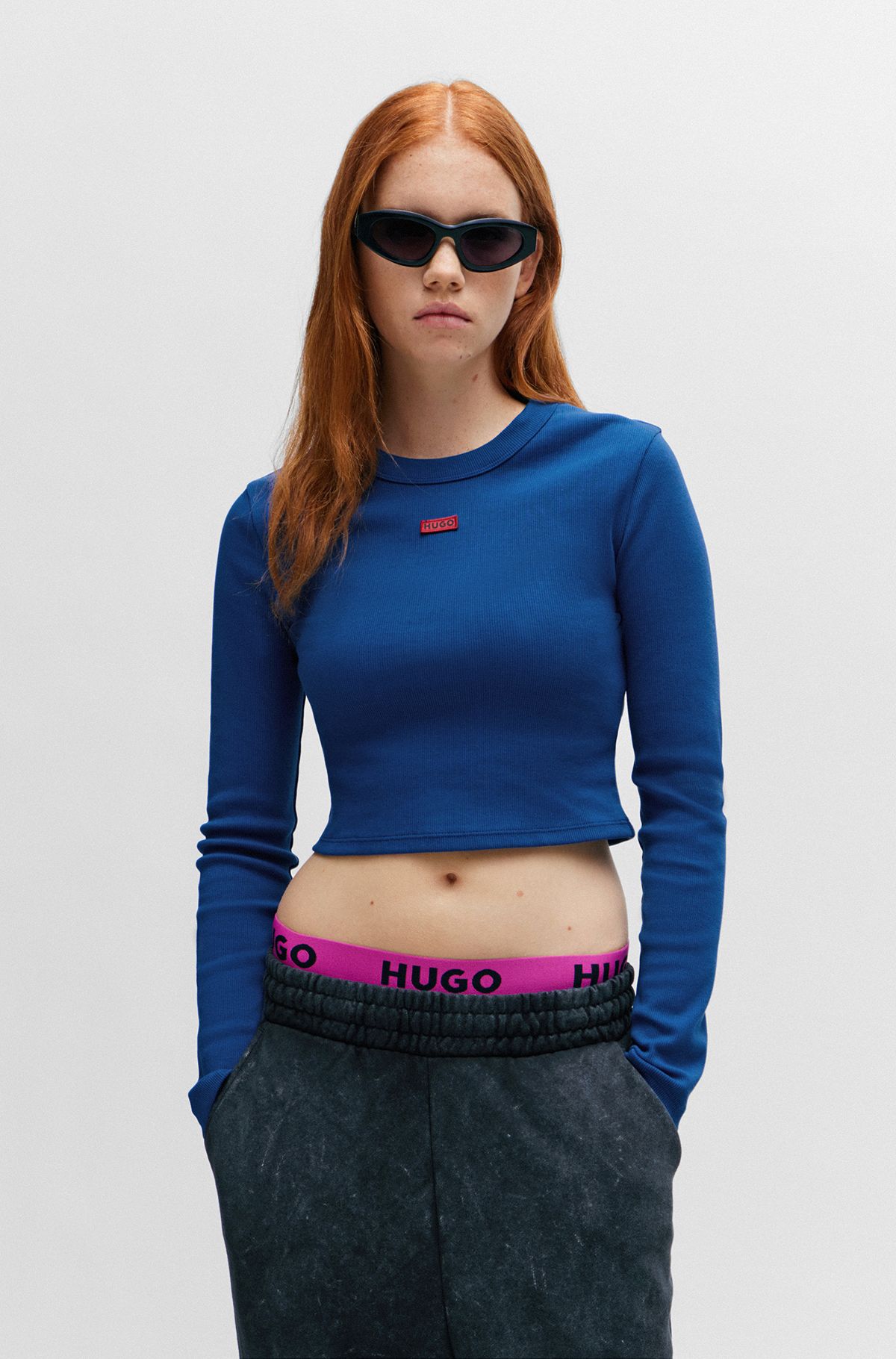 Fashion Blue T-shirts for Women by HUGO BOSS