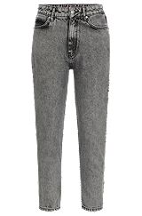 Relaxed-fit mid-rise jeans in grey denim, Dark Grey