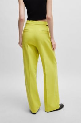 HUGO - リラックスフィットパンツ ストレッチファブリック フロントタック 