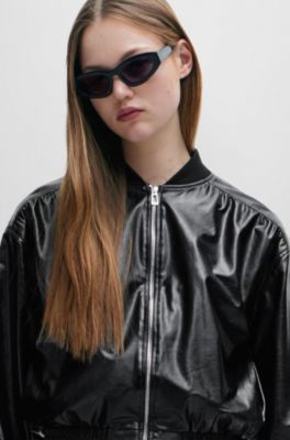 HUGO - Relaxed-Fit Blouson aus Kunstleder