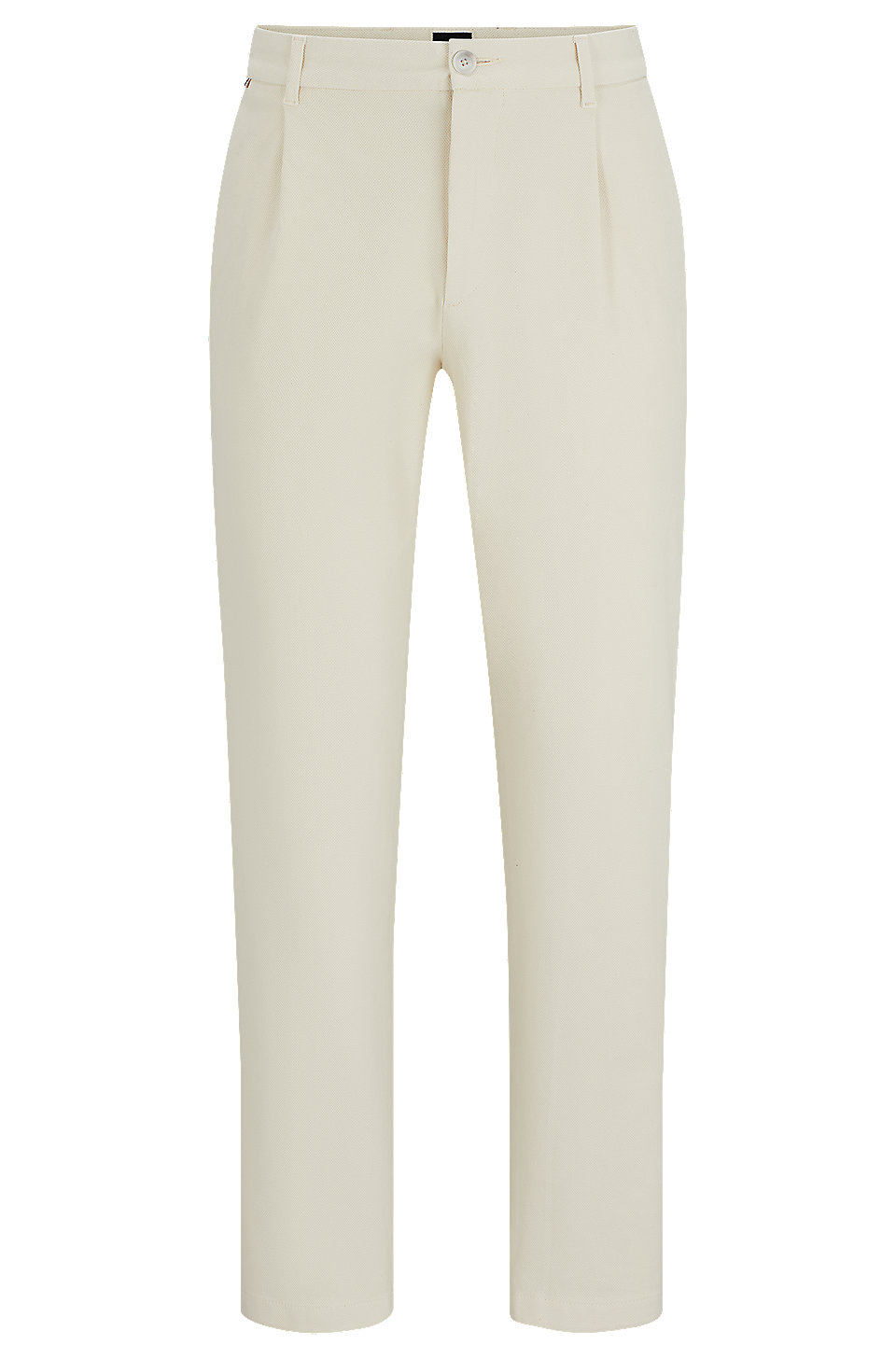 BOSS - Regular-fit trousers in structured stretch cotton
