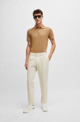 BOSS - Regular-Fit Hose aus strukturierter Stretch-Baumwolle 