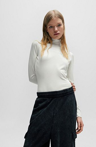White Turtleneck Sweaters for Women