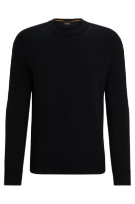 BOSS - Cotton-jersey regular-fit sweatshirt with embroidered logo
