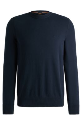 BOSS - Cotton-jersey regular-fit sweatshirt with embroidered logo