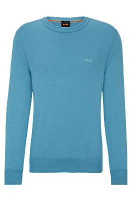 Regular Fit Sweatshirt aus Baumwoll Jersey mit Logo Stickerei