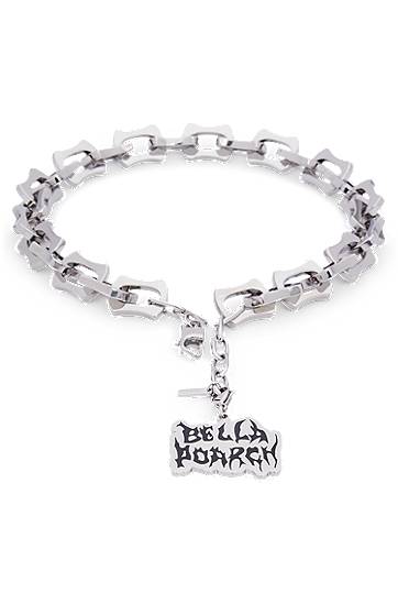 HUGO x Bella Poarch choker necklace in stainless steel, Hugo boss