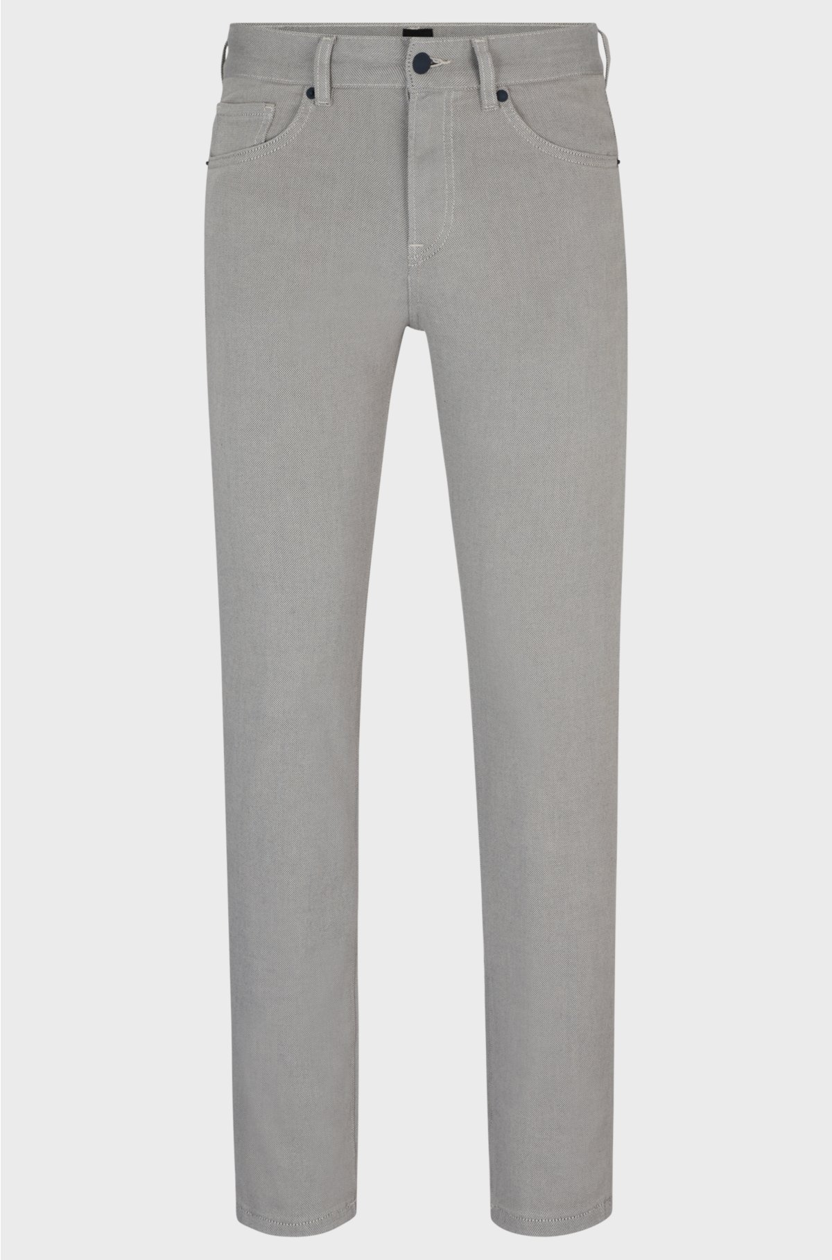 Regular-fit jeans in micro-structured denim, Grey