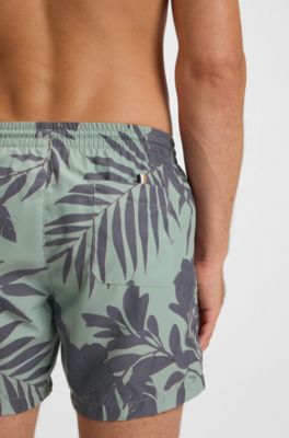 Swim shorts with all-over print, Light Green