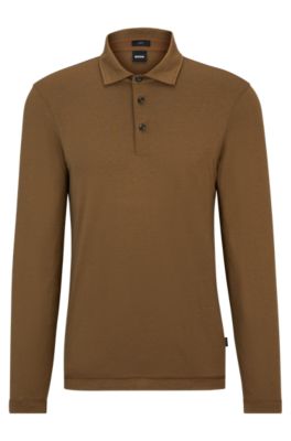 Mens long sleeve outlet polo shirts hugo boss