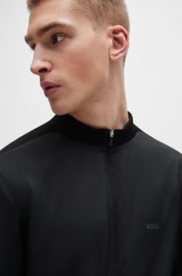 BOSS - Wasserabweisende, verschlusslose Jacke mit Logo-Detail