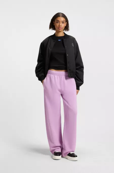 Débardeur en coton stretch avec étiquette logo bleue