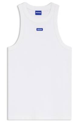 Hugo Blue Easy Tank_B linnen dam – bild 10