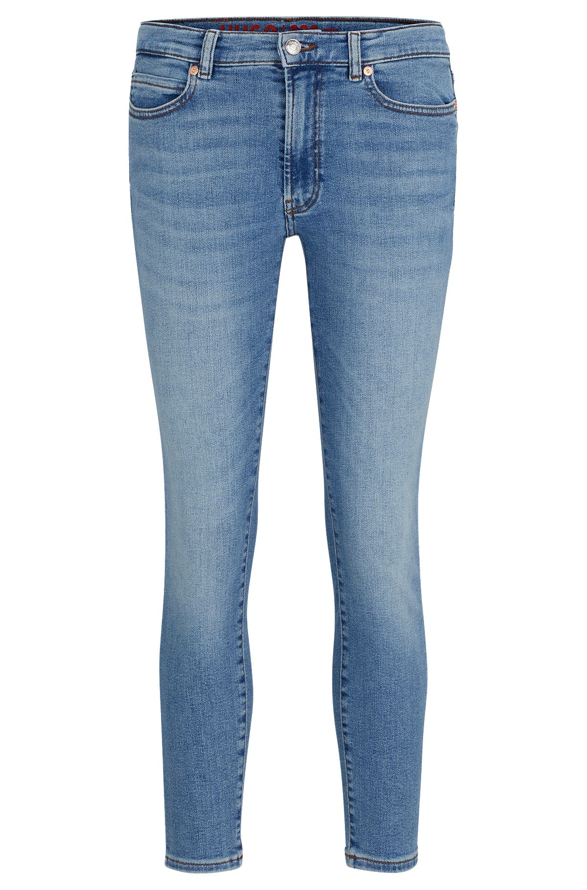 Blaue Skinny-Fit Jeans aus Stretch-Denim, Blau