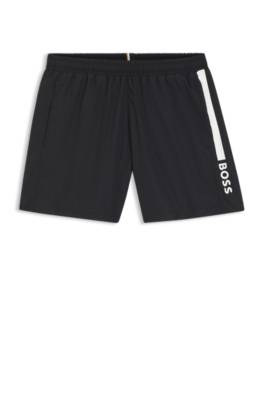 Swim shorts with stripe and logo 1