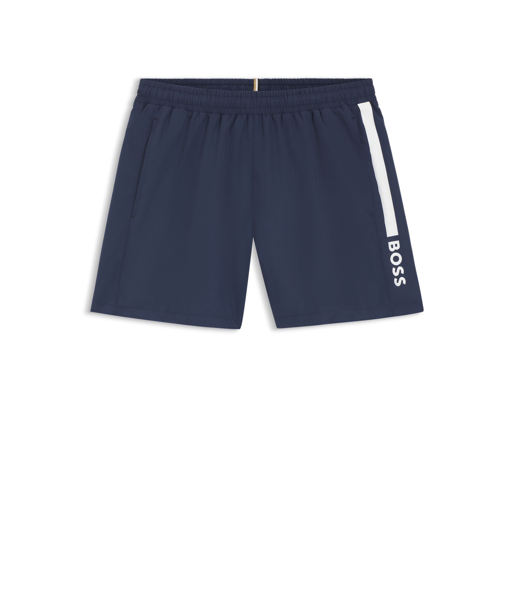 ○★新品未使用　BOSS（ボス）　リコ　スイムショーツ　S　ブラック BOSS - スイムショーツ シアサッカーファブリック ロゴエン