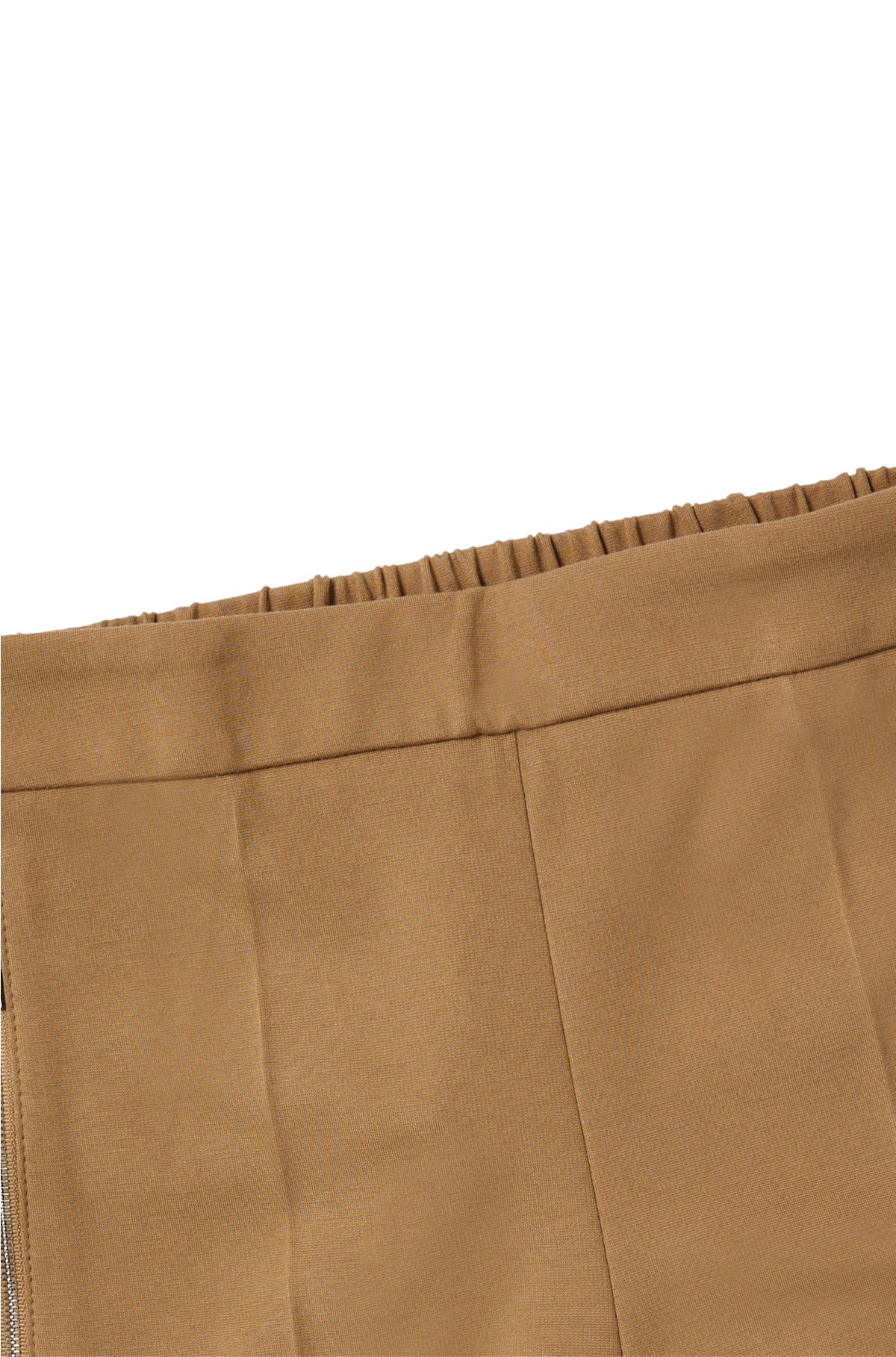 Relaxed-fit trousers with bootcut leg in stretch material, Light Brown