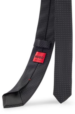 HUGO Silkjacquard tie with modern pattern