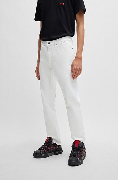 Extra slim-fit jeans van comfortabel wit stretchdenim, Wit