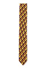 Seasonal-print tie in cotton, Patterned