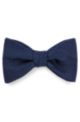 Dot-patterned bow tie in silk jacquard, Dark Blue