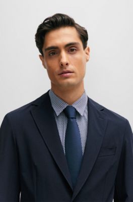 BOSS - Slim-fit jacket in performance-stretch material