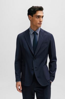 BOSS - Slim-fit jacket in performance-stretch material