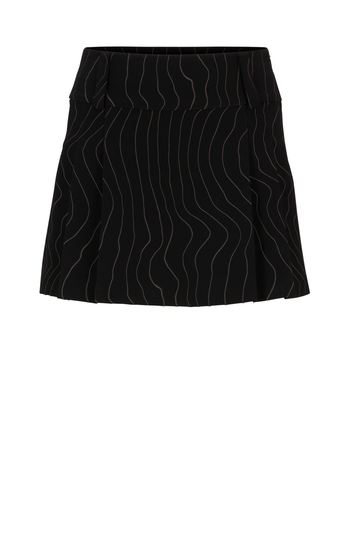 HUGO x Bella Poarch pinstripe mini skirt, Black Patterned