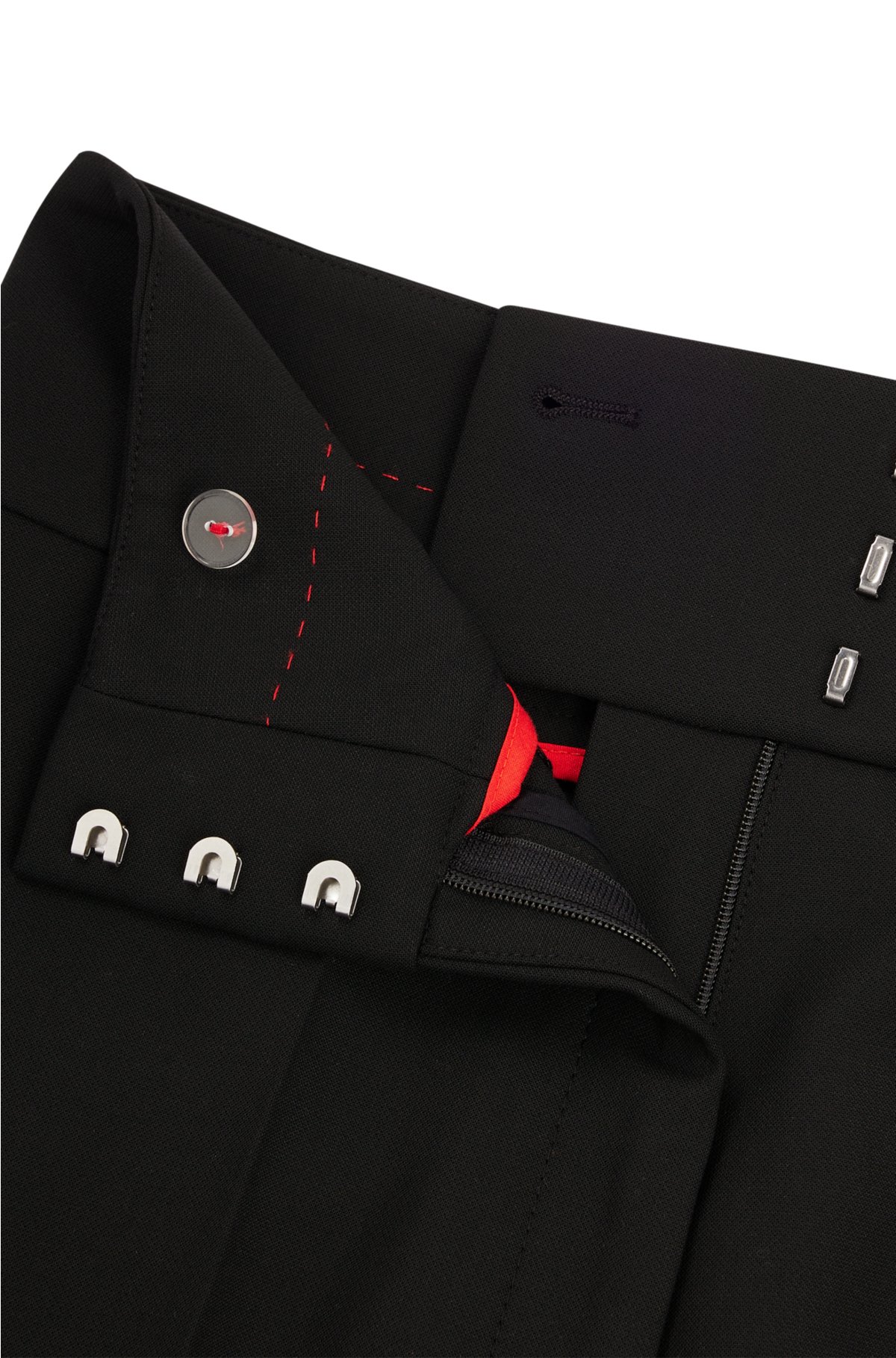 HUGO - Regular-fit wide-leg trousers in stretch fabric