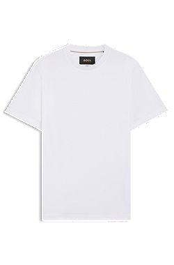Regular-fit T-shirt in mercerised cotton
