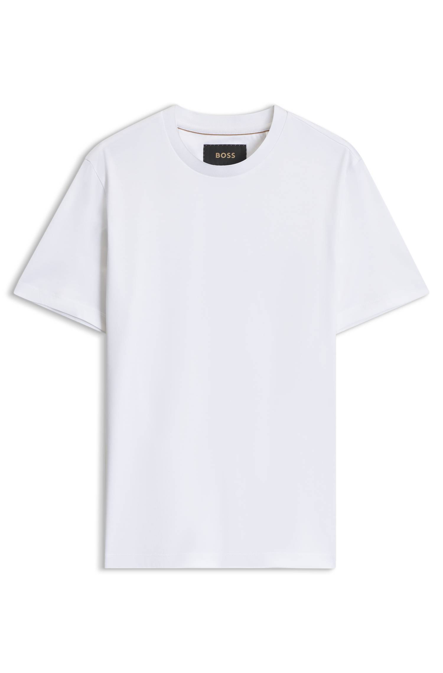 Boss Crew-neck T-shirt in mercerised Supima cotton herr – bild 2
