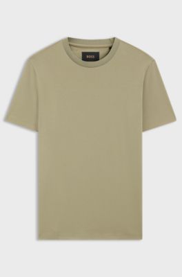 Regular-fit T-shirt in mercerised cotton, Light Green