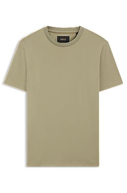 Regular-fit T-shirt in mercerised cotton