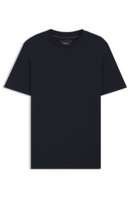 Boss Crew-neck T-shirt in mercerised Supima cotton herr – bild 4