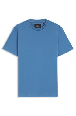 Regular-fit T-shirt in mercerised cotton