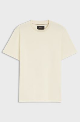 Crew-neck T-shirt in mercerised Supima cotton, Light Yellow