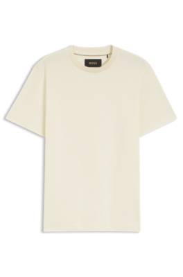 Boss Crew-neck T-shirt in mercerised Supima cotton herr – bild 4