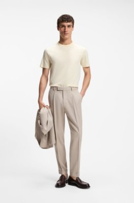 Boss Crew-neck T-shirt in mercerised Supima cotton herr – bild 2