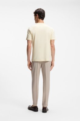 Boss Crew-neck T-shirt in mercerised Supima cotton herr – bild 3