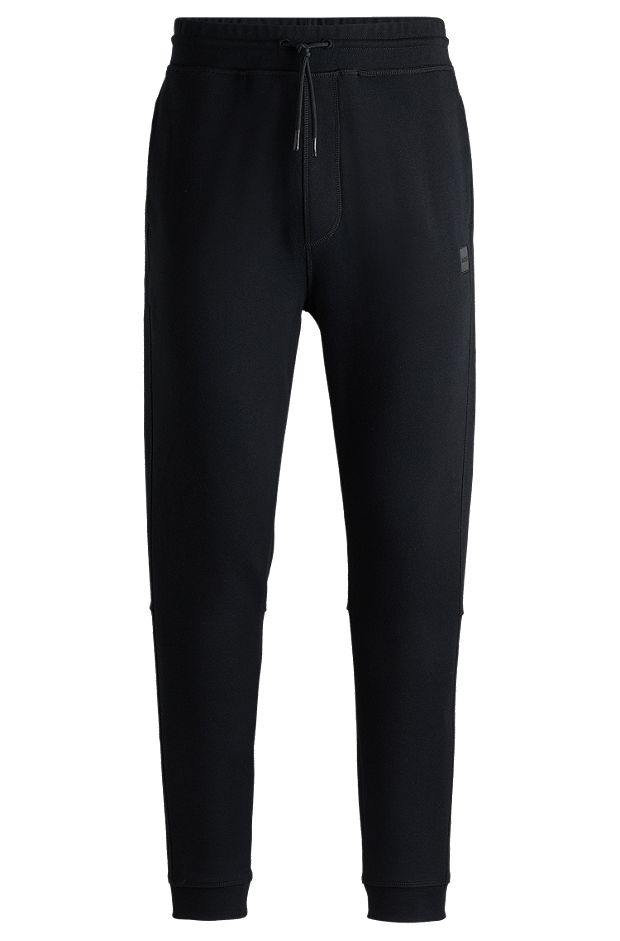 Pantalon de jogging homme BOSS noir molleton de coton