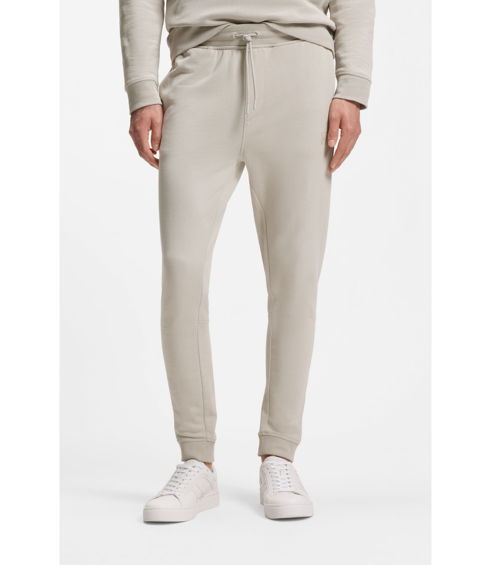 Jogginghose aus Baumwoll-Terry mit Logo-Aufnäher