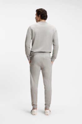 Boss Cotton-terry tracksuit bottoms with logo patch mjukisbyxor herr – bild 3