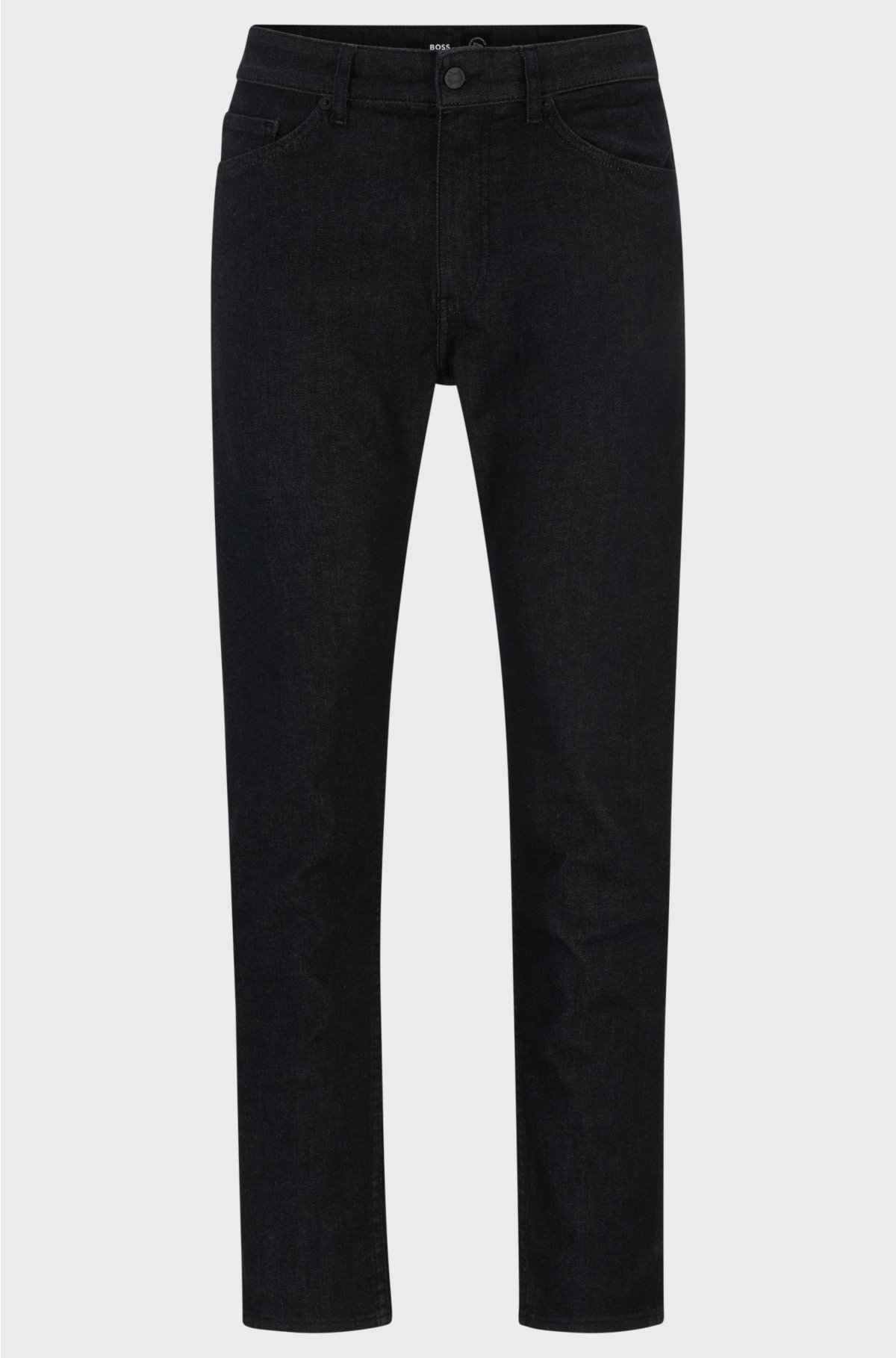 Water-repellent tapered-fit jeans in stay-navy denim, Dark Blue
