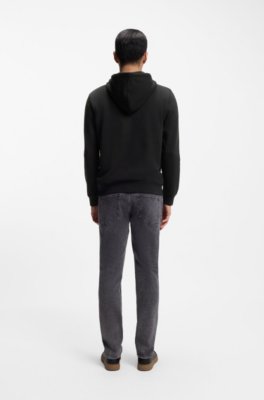 Cotton-terry hoodie with logo patch 3