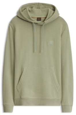 Cotton-terry hoodie with logo patch 4