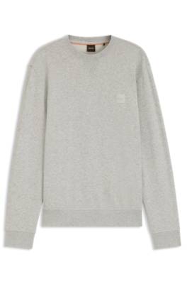 Cotton-terry sweatshirt with logo patch 1